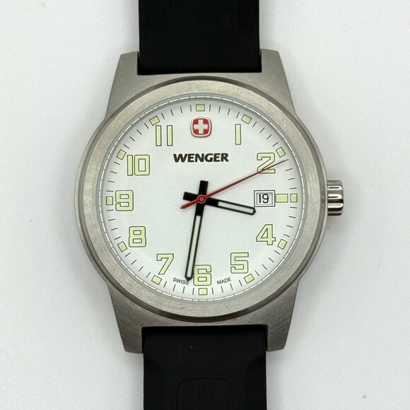 Wenger Swiss Military Field 2014 Round Mens 100M 41mm Watch Working - Picture 6 of 8